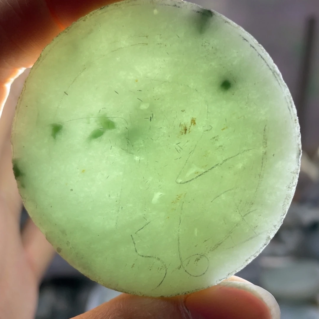 翡翠未镶嵌挂件K缅甸天然翡翠片料