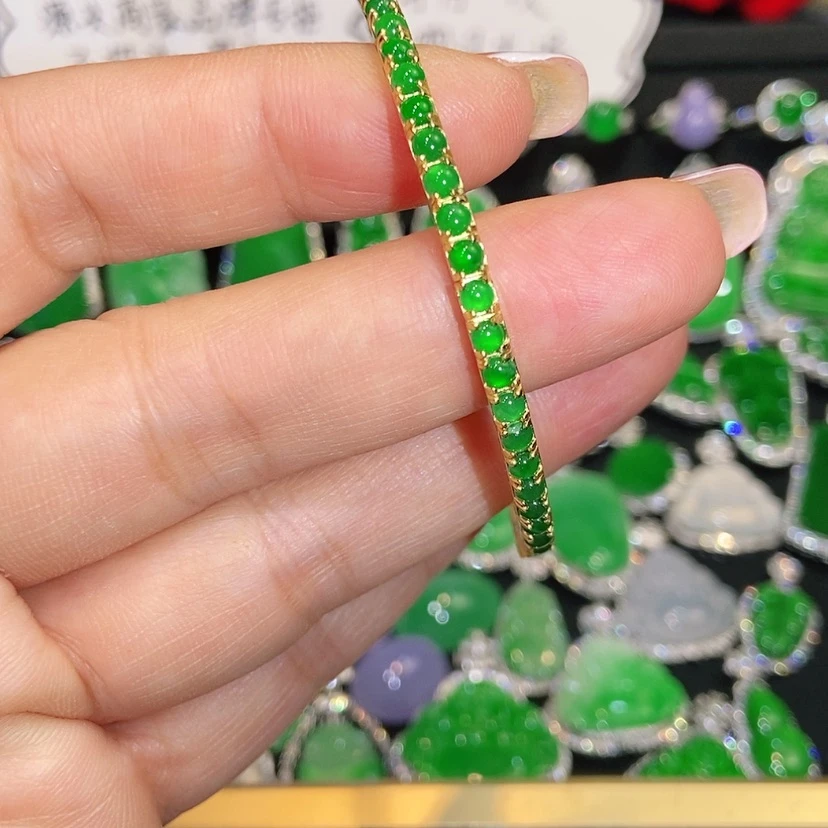 【闪购商品】未镶嵌手链翡翠平*天然翡翠