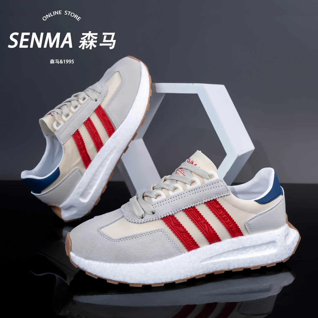 SENMA/森马休闲软底鞋轻巧透气运动鞋男女款复古阿甘鞋百搭运动鞋