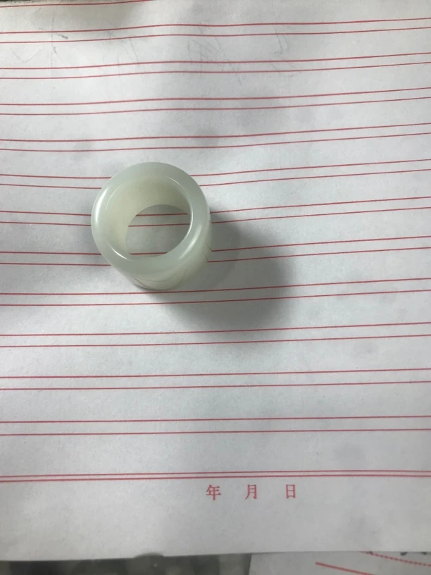 正品和田玉白玉戒指