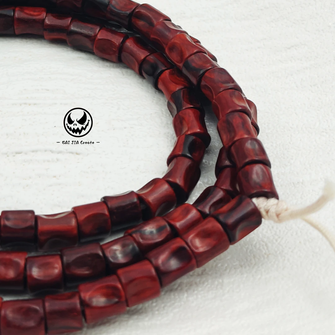 【白家造物】赤神108藏式竹节随型长串小叶紫檀老料