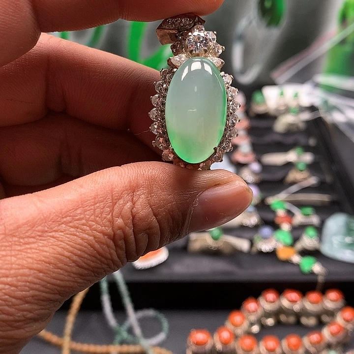 翡翠裸石缅甸天然A货翡翠