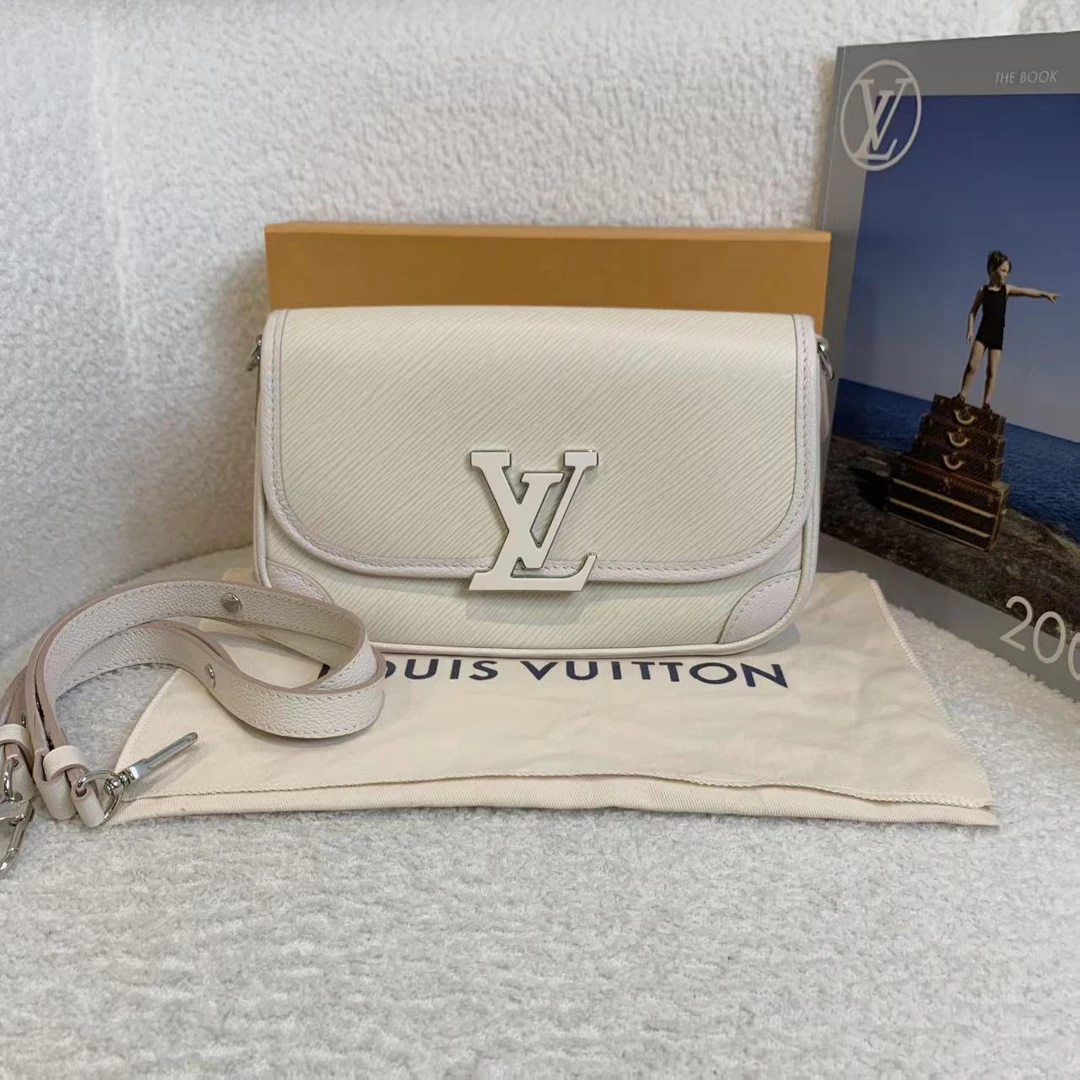 99新 LouisVuitton/路易威登 壹臻/白色水波纹法棍包/80126168