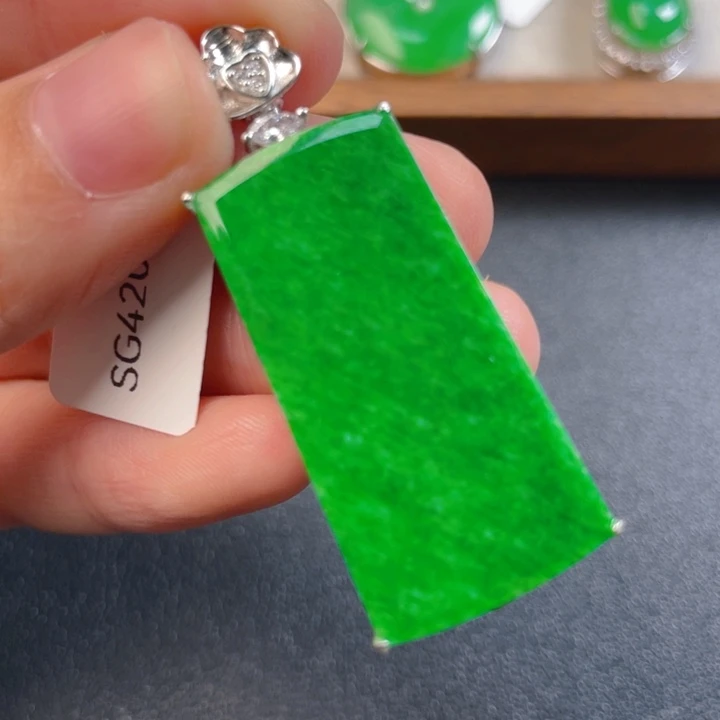 翡翠银S925镶嵌吊坠(不含链)b b n n