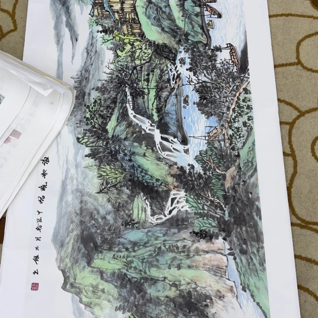 国画晴****界小六山水田太银