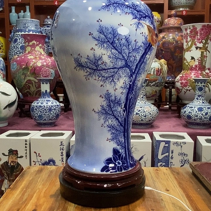 景德镇陶瓷花瓶摆件月**手