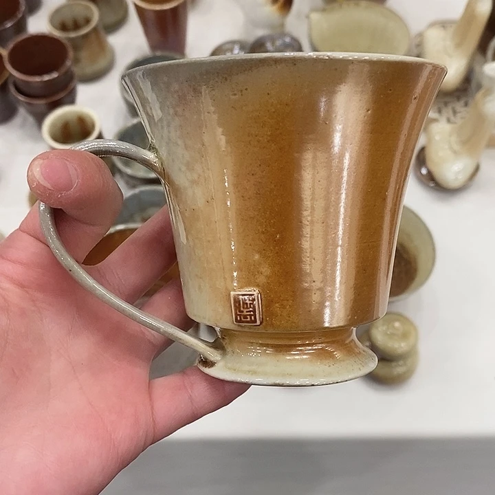 ****紫砂花盆咖啡杯 浮浮浮fu