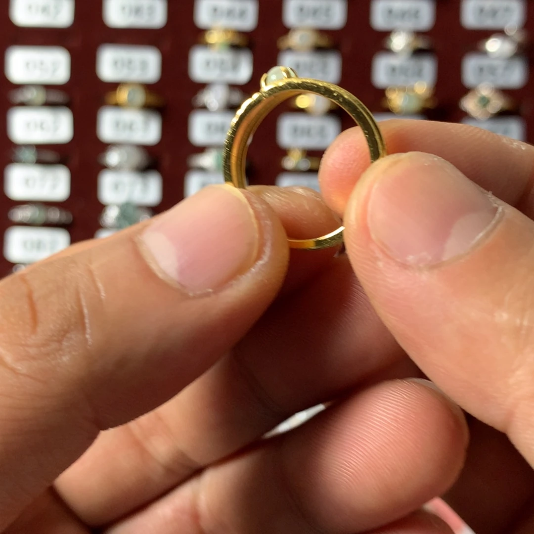 翡翠银S925镶嵌戒指