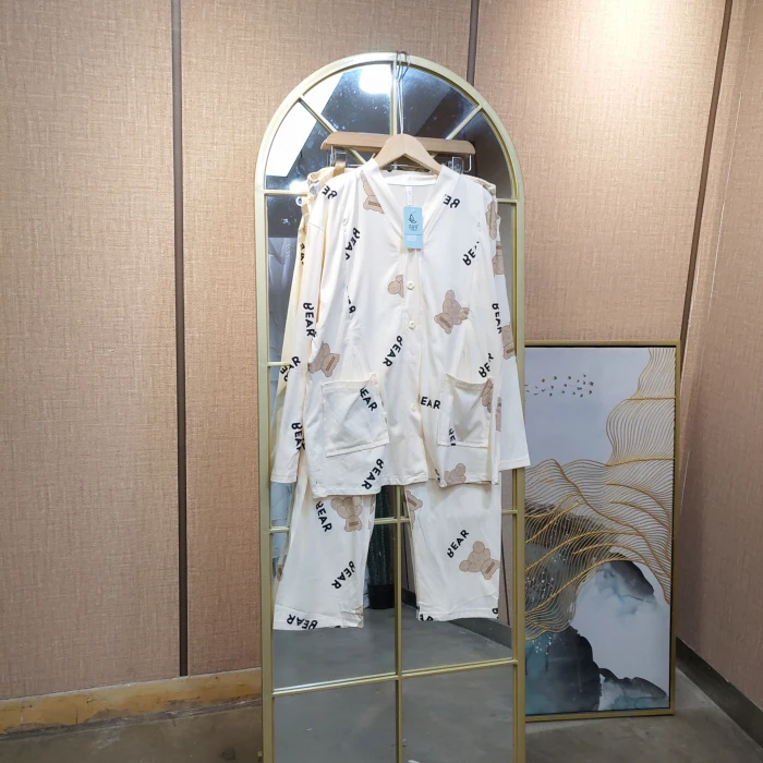 EW52孕妇杏色月子服套装L100-130XL140XXL150