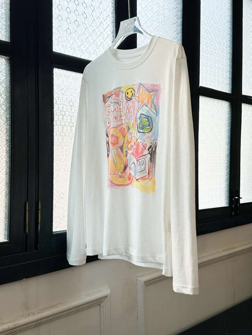 『田曦薇同款』定织定染精梳棉柔软舒适透气吸汗田曦薇同款小熊长袖