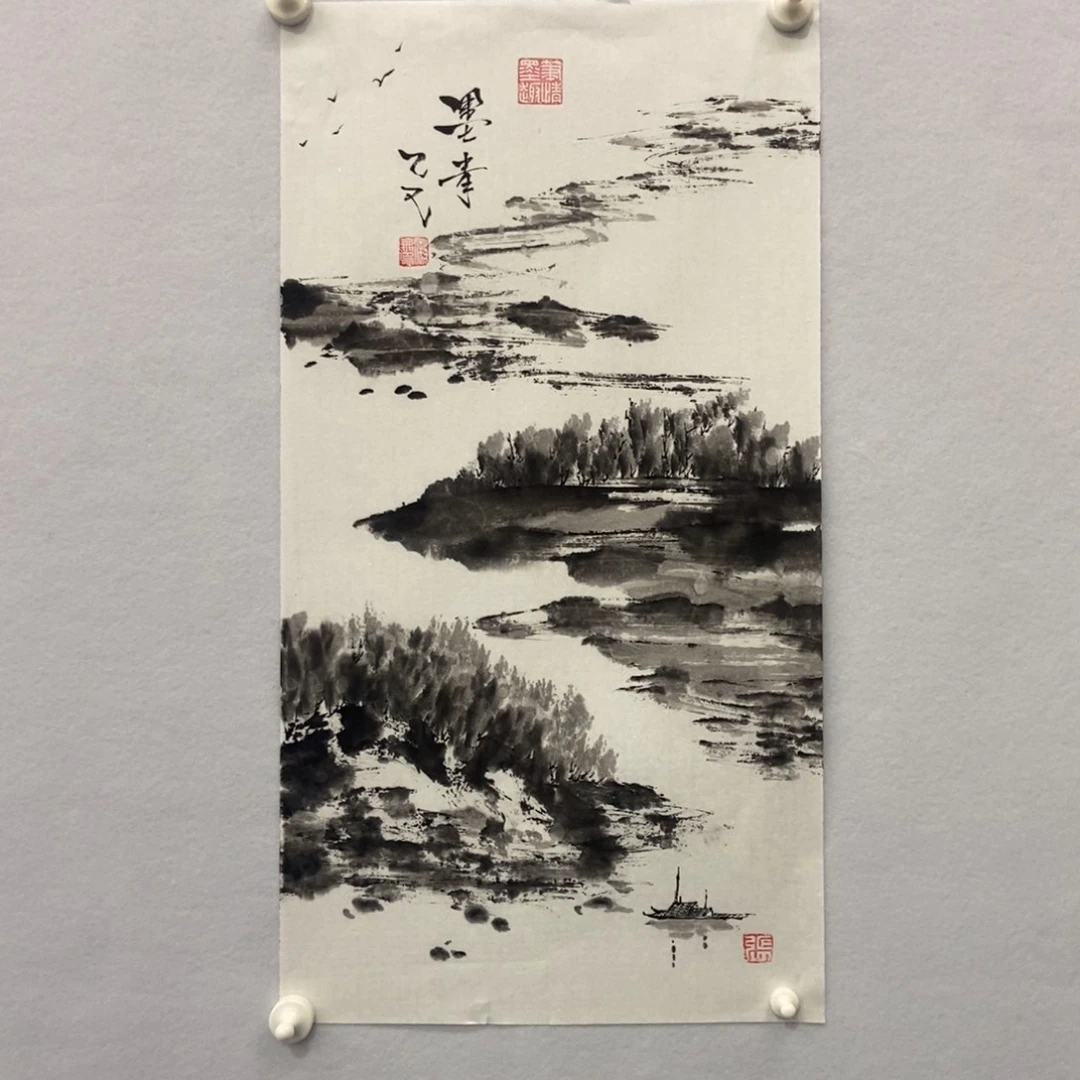 国画墨鱼精品墨鱼精品