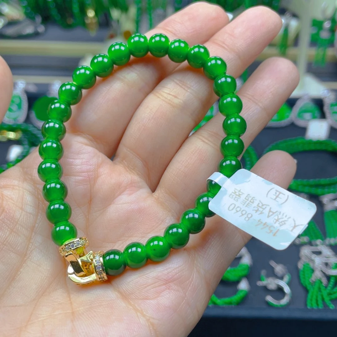 颈饰未镶嵌翡翠满色手链7