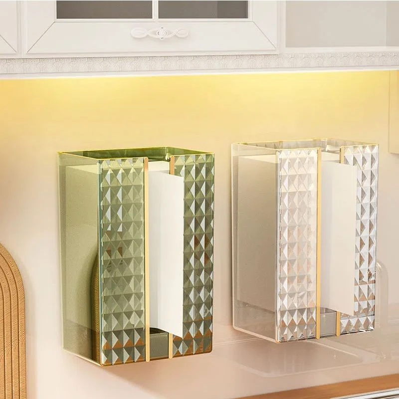 洗脸巾收纳盒壁挂透明厨房纸巾倒挂收纳盒