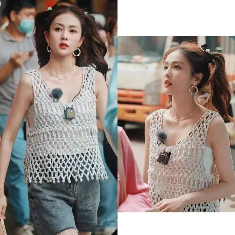 34号 手工钩织镂空背心