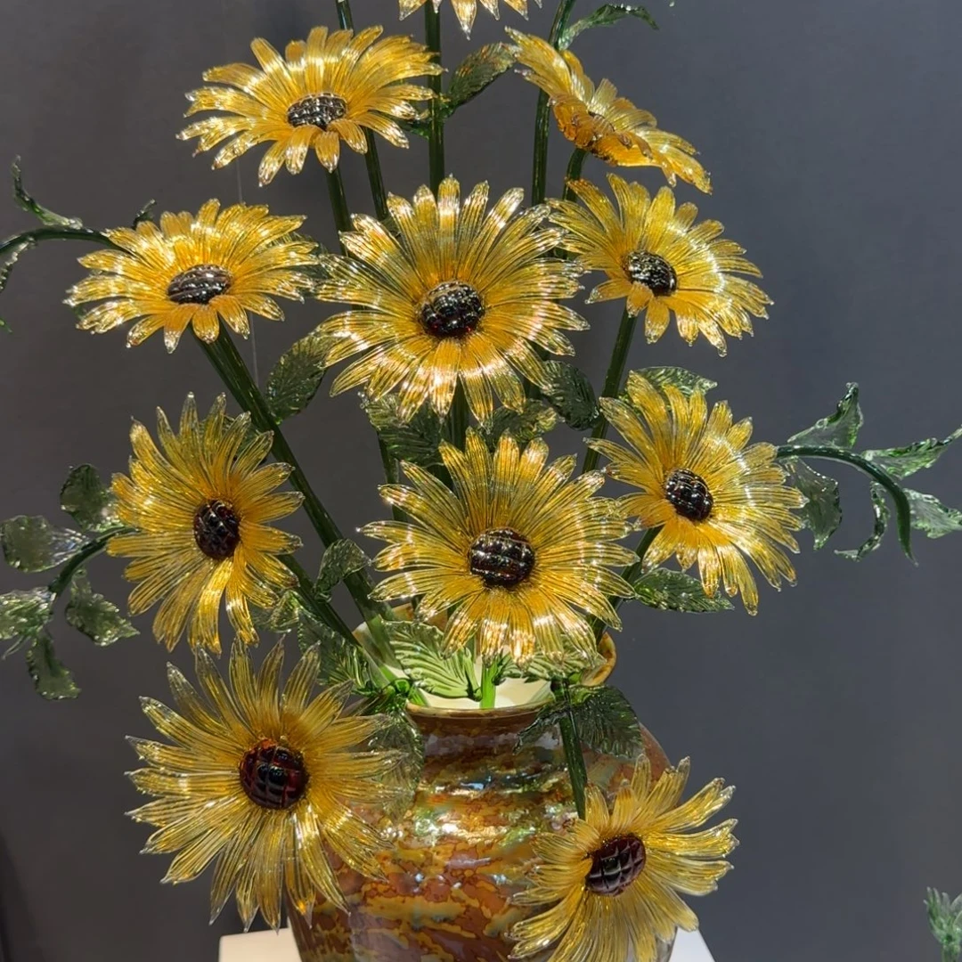 用***5手工艺品琉璃向日葵蝴蝶2植被