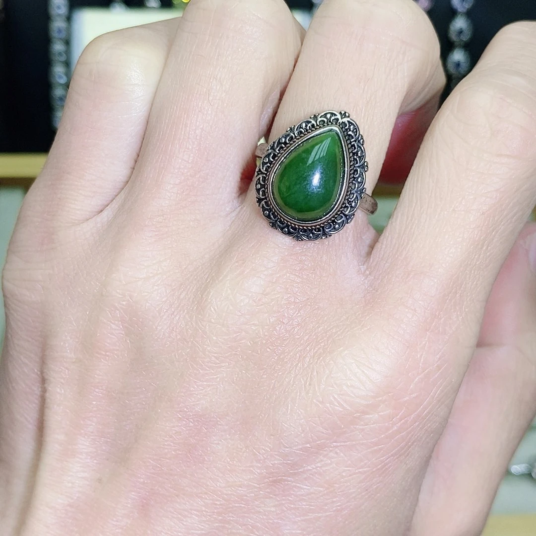 未镶嵌戒指和田玉（碧玉）