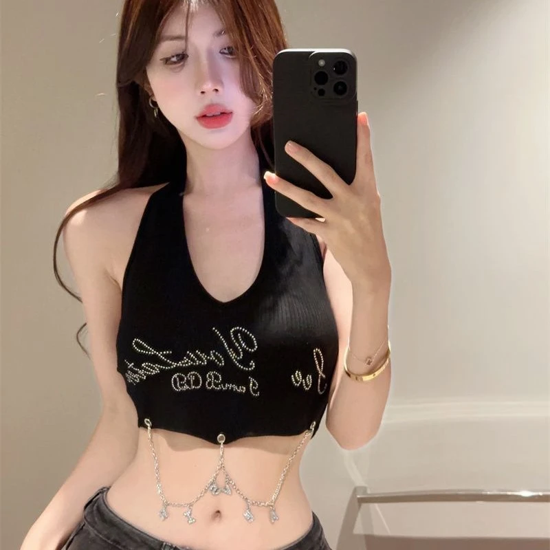 背心小吊带女内搭露背女雪纺衫上衣女款爆款2025新款不显肚子裙子