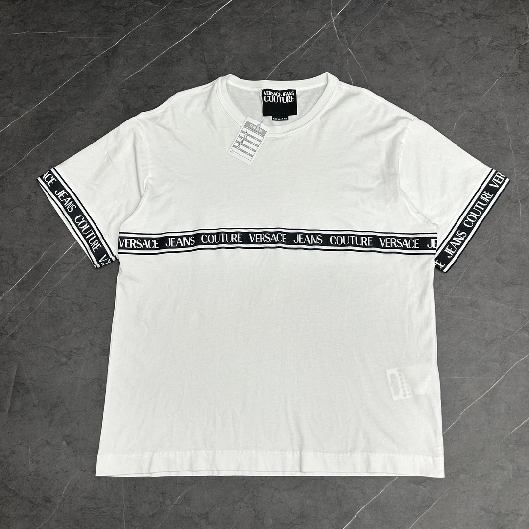 99新 VERSACE/范思哲 l码 圆领 环绕LOGO短袖
