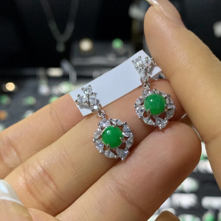 翡翠银S925镶嵌戒指