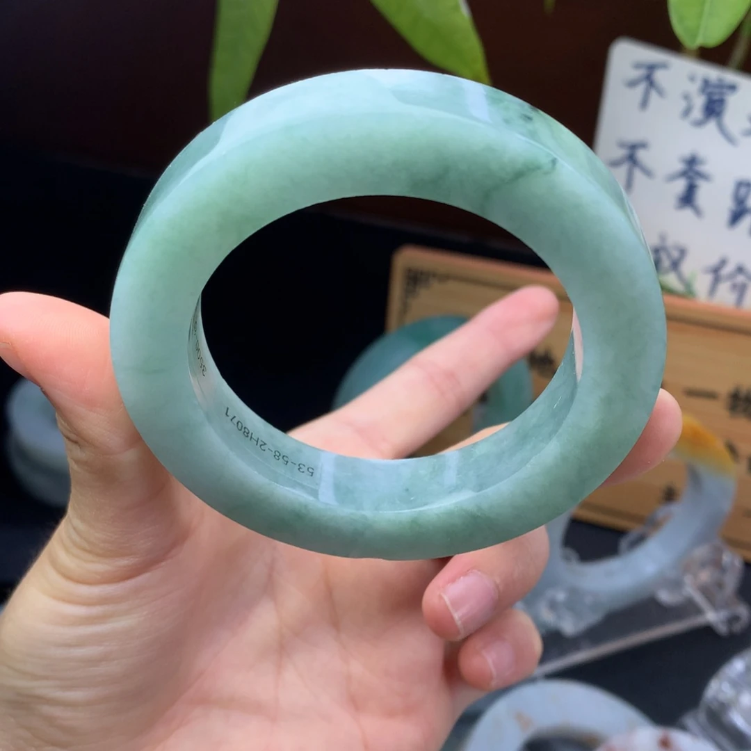定制翡翠手镯未镶嵌定制不退不换53-58