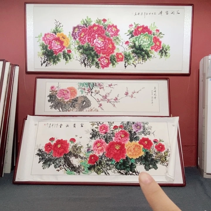 国画215*85尺寸带框包邮送货上门