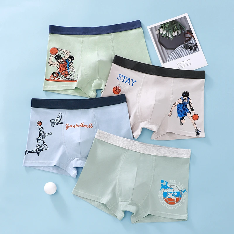 发育期青少年纯棉内裤初中生高中生大童四角短裤抑菌秋冬舒适平角