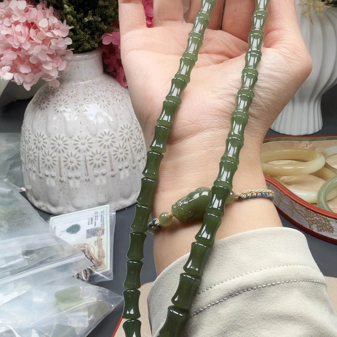 和田玉未镶嵌手链35