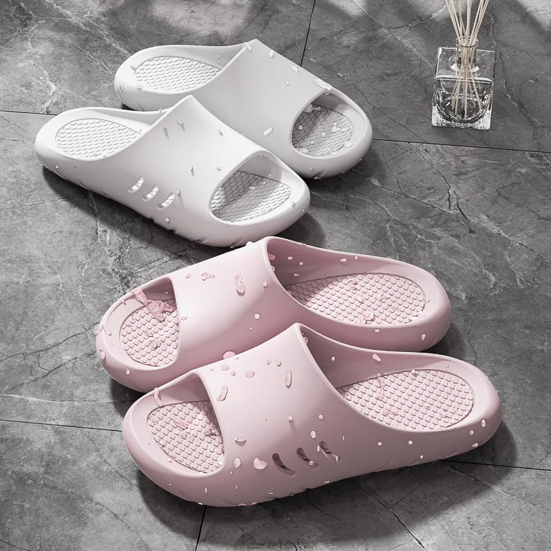 SOOYiLE/善艺拖鞋男夏季EVA软底防滑浴室拖女款抗菌实心静音拖鞋