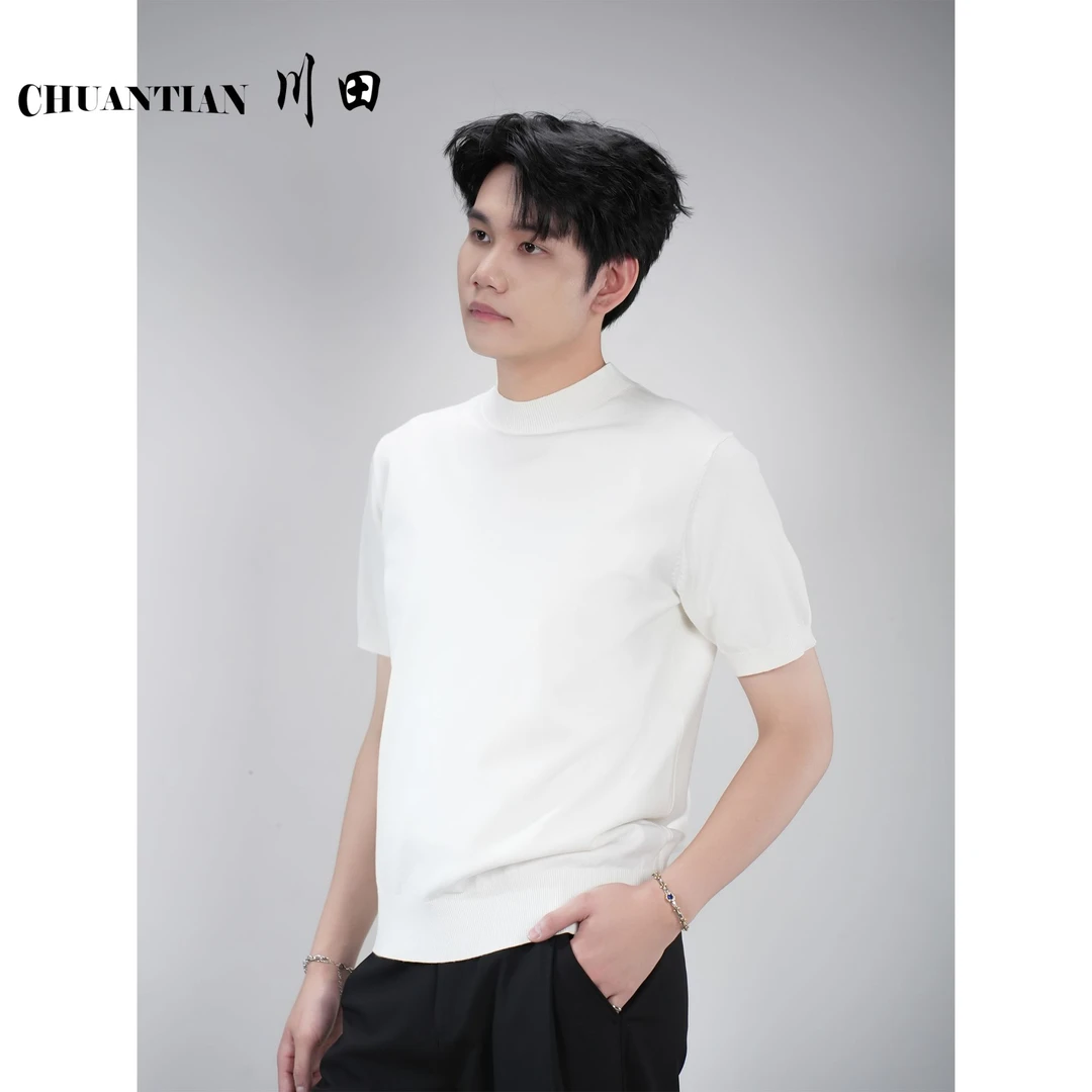 川田【针织毛衣】圆领秋冬季纯色简约百搭打底衫男女款式-YF888