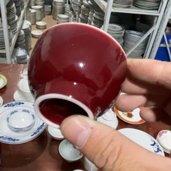 瓷片红叶手工胎陶瓷