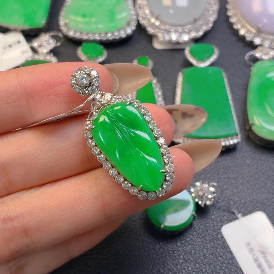 翡翠银S925镶嵌颈饰