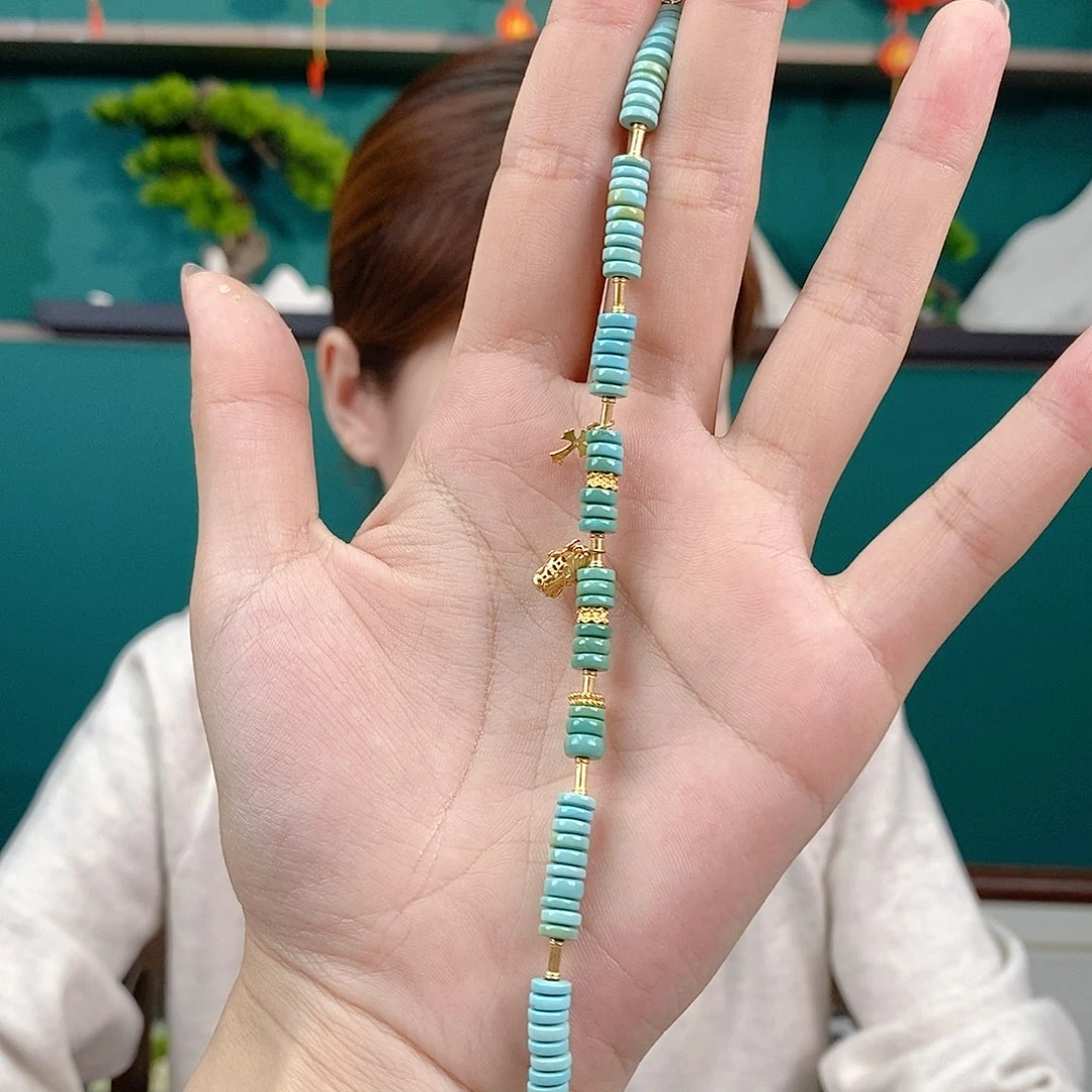 绿松石珠宝奇石18K金镶嵌