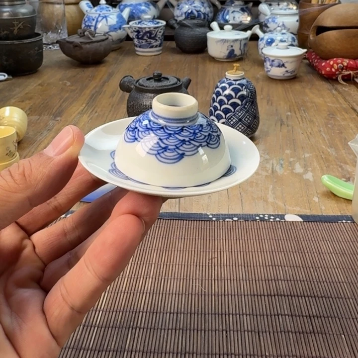 青花瓷器杯子茶具