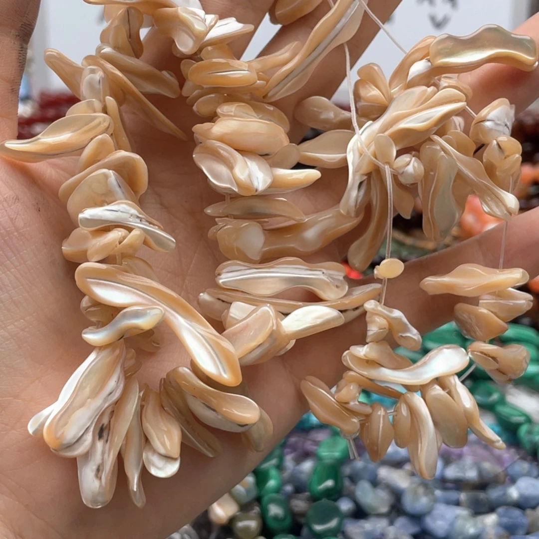 玛瑙/玉髓合金珠宝半成品一条装老鱼骨长牙