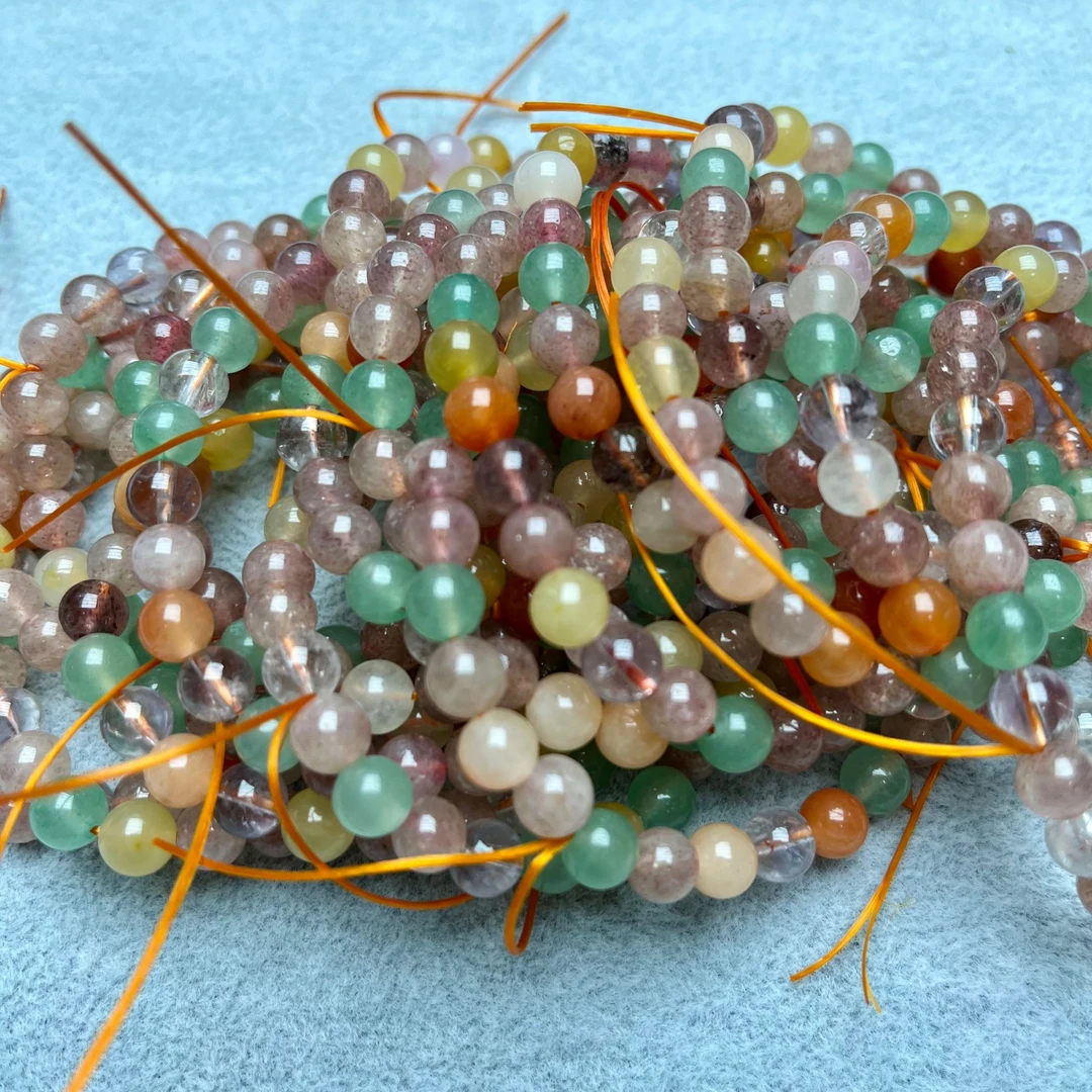 【遇见轻奢珠宝】-5567-天然水晶多宝单圈手链珠径6-7多样性发1