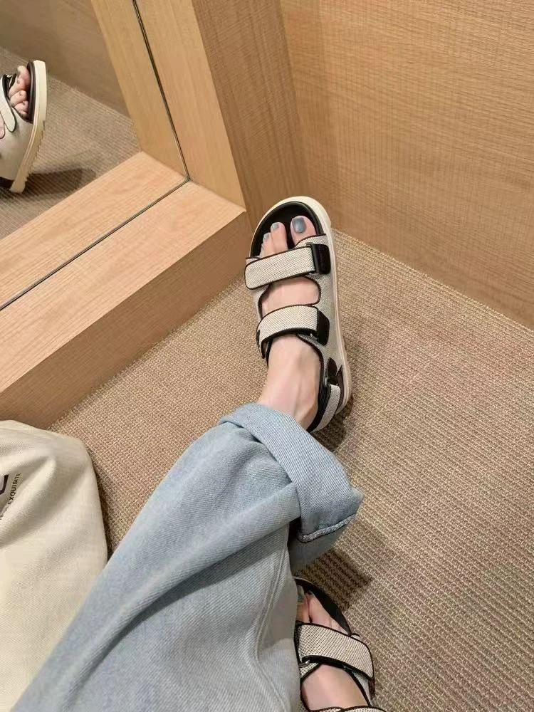 夏法式拖鞋女新款配裙子仙女风凉鞋70-7228