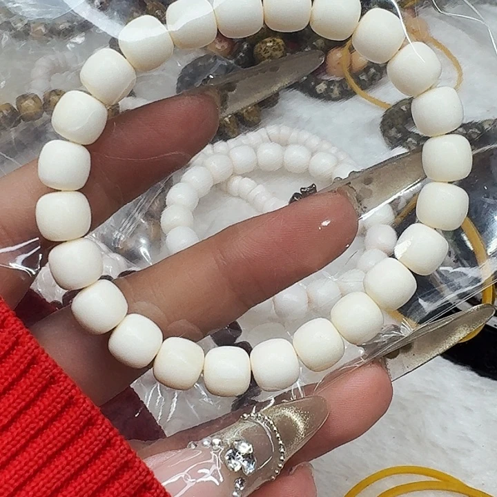 星月菩提手串613白驼骨98桶单圈