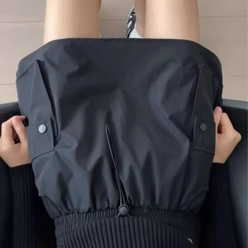 胖mm大码美式工装短裙女夏季薄款显瘦速干a字高腰遮肚子半身裙裤