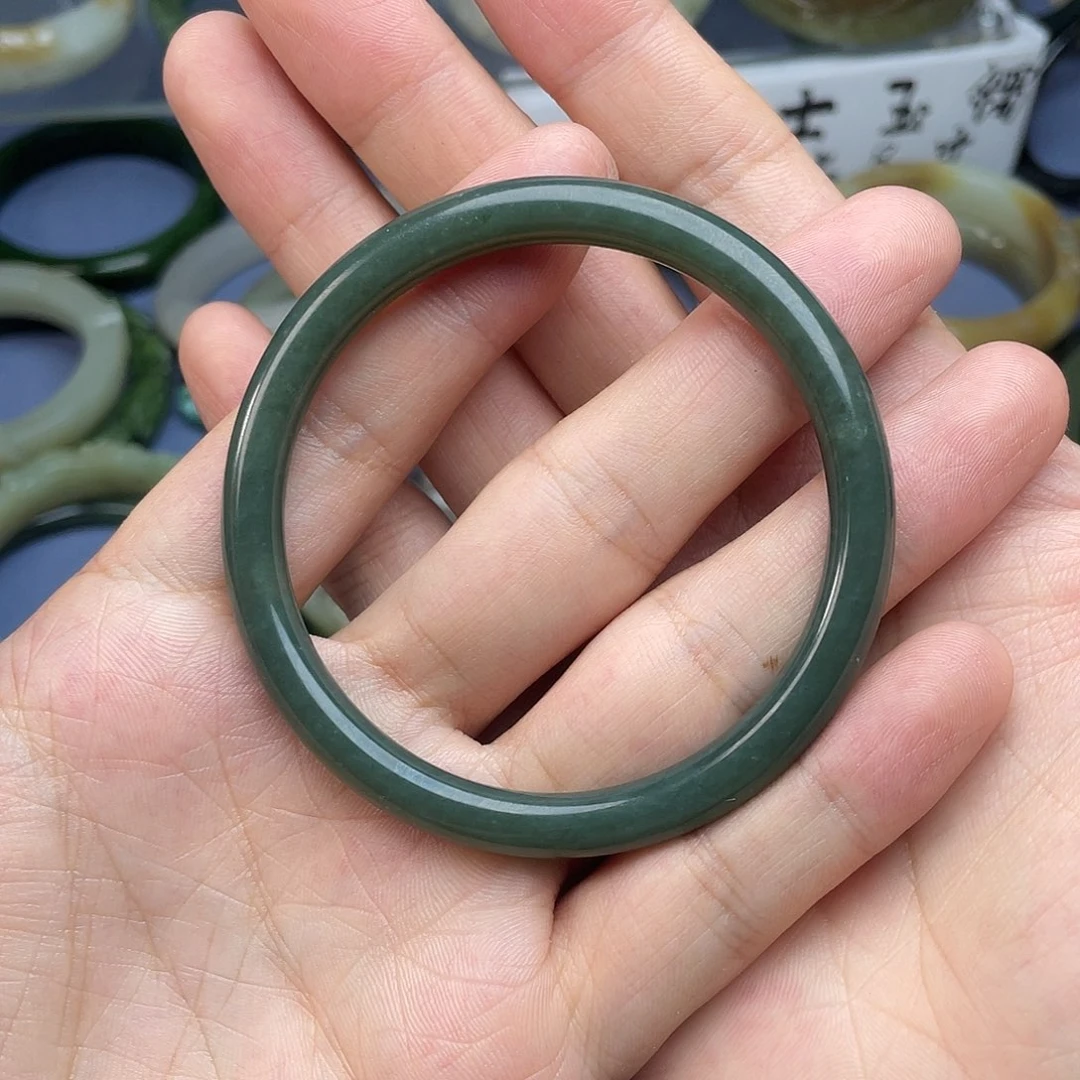 未镶嵌手镯和田玉（青玉）59mm