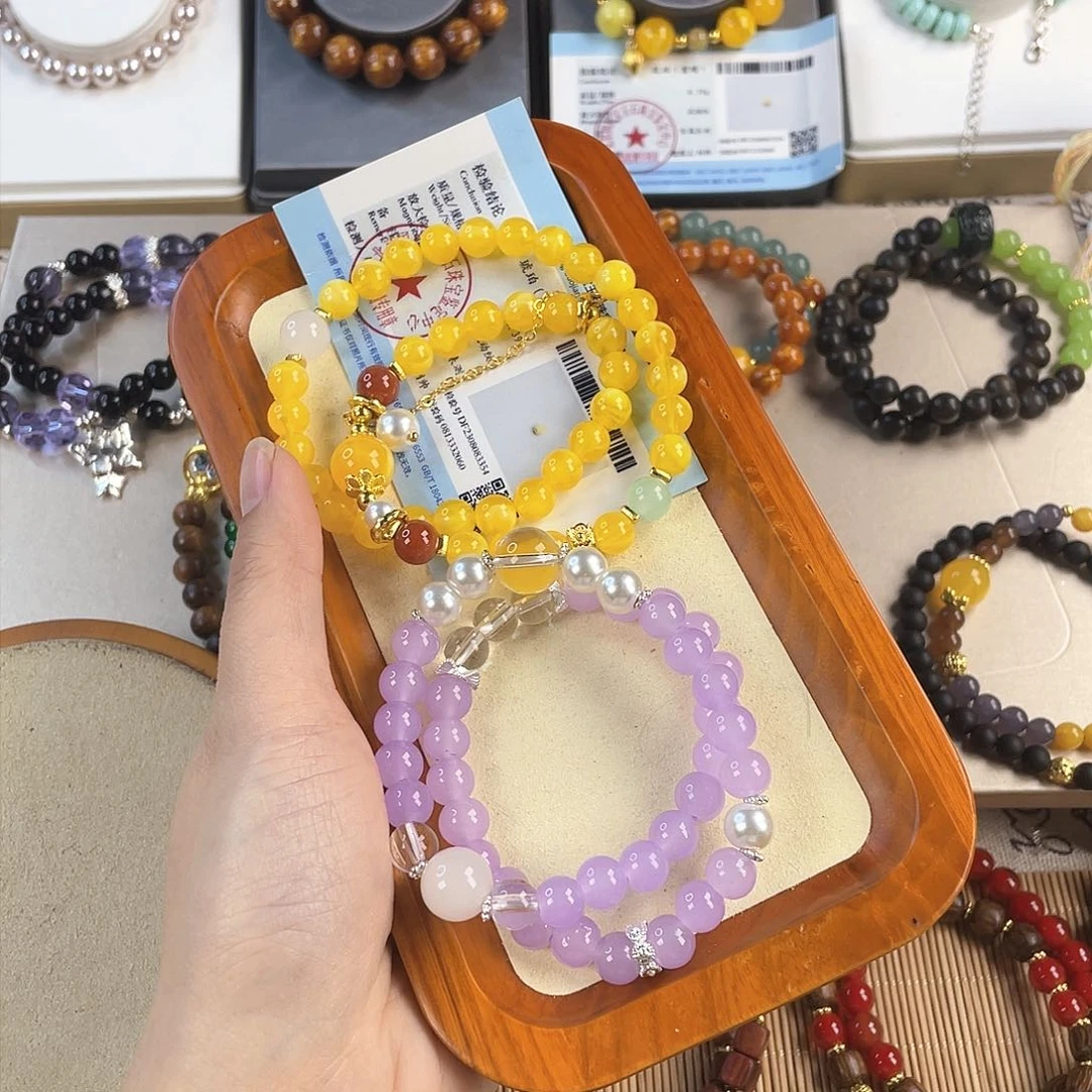 玛瑙手饰银S925镀金镶嵌