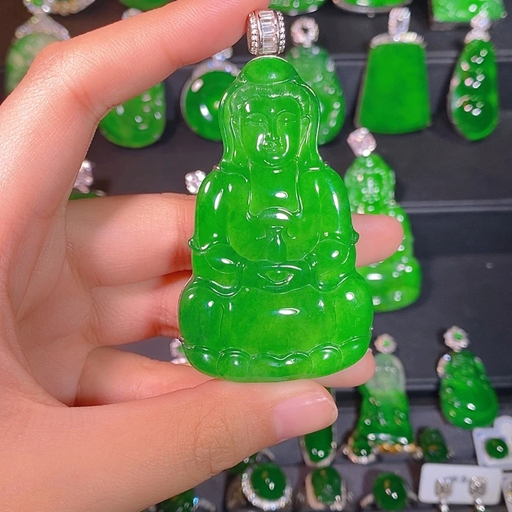 翡翠银S925镶嵌颈饰