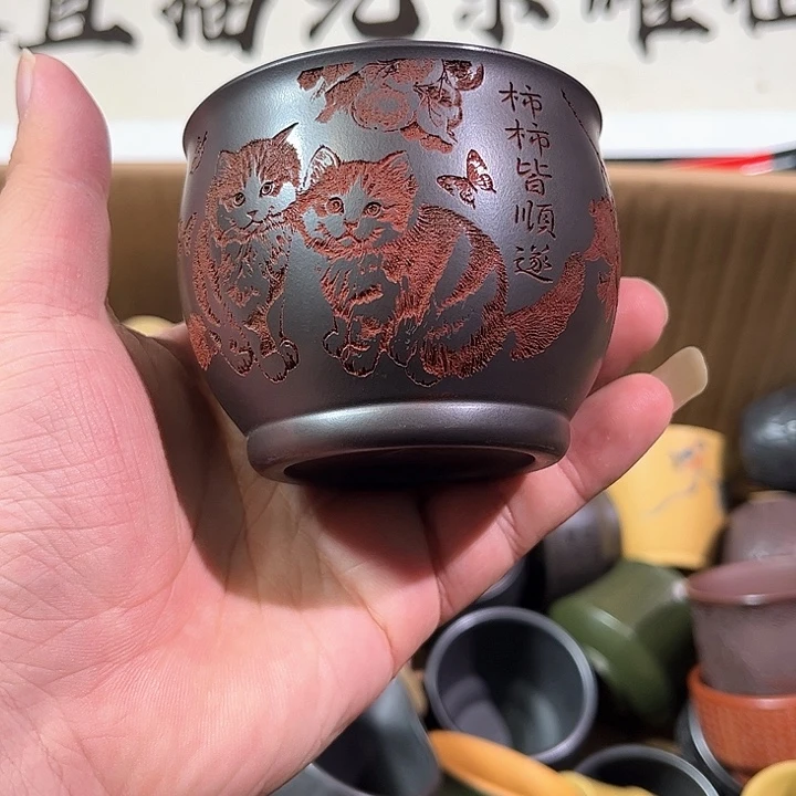 茶杯紫砂全手工紫砂主人杯