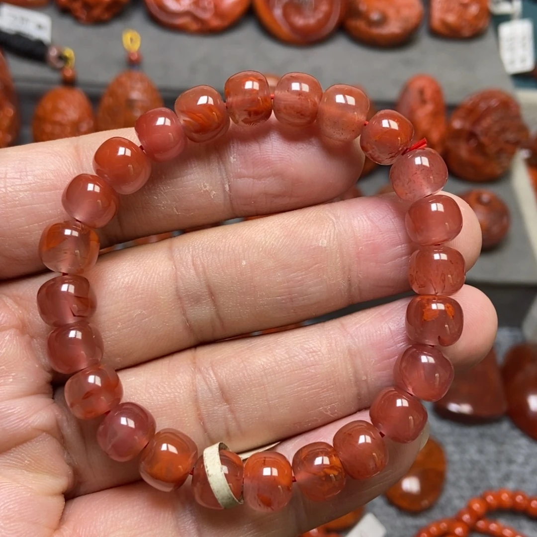 南红玛瑙未镶嵌手串9mm