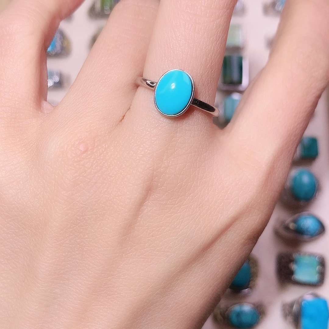 绿松石银S925镶嵌颈饰