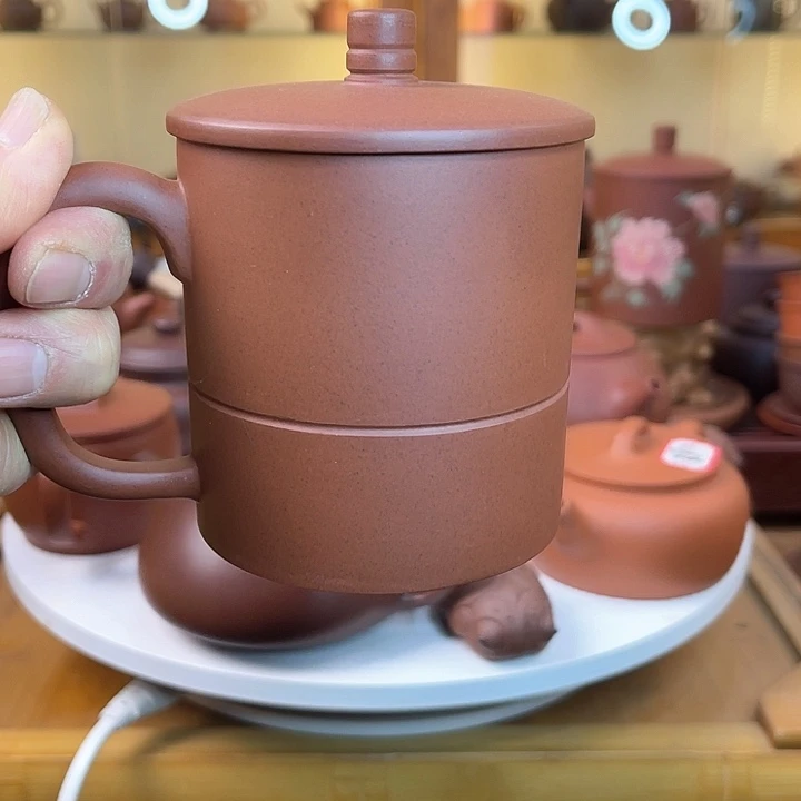 紫砂茶壶微瑕原矿紫砂盖杯