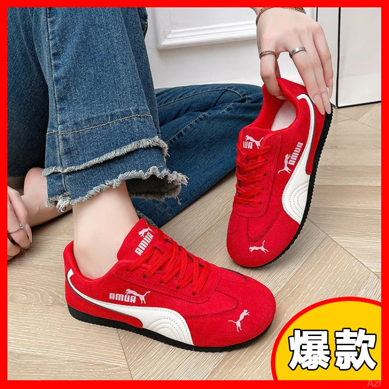 欧洲站徳训鞋秋季新款复古百搭运动外穿软底防滑学生休闲阿甘鞋女