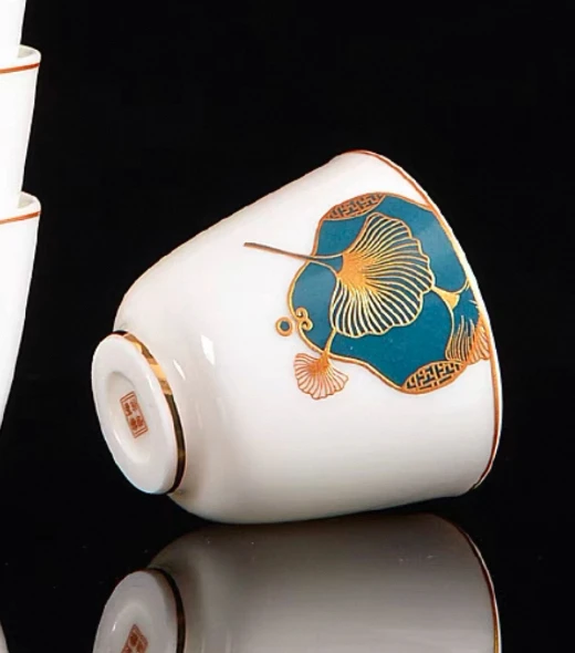 东瓷《银杏叶》陶瓷铃铛杯/容量55毫升