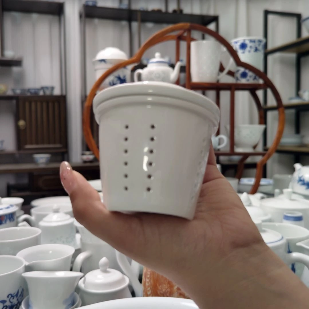 瓷清饮苹果杯茶漏+盖子一个