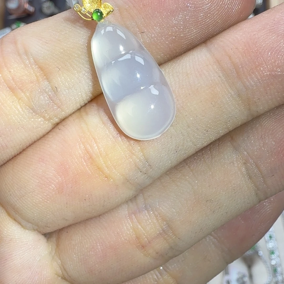 翡翠18K金镶嵌戒指天然缅甸翡翠A货