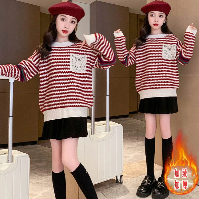 巴拉巴拉男孩女孩女童秋装毛衣2025新款简约舒适淑女秋款儿童适用